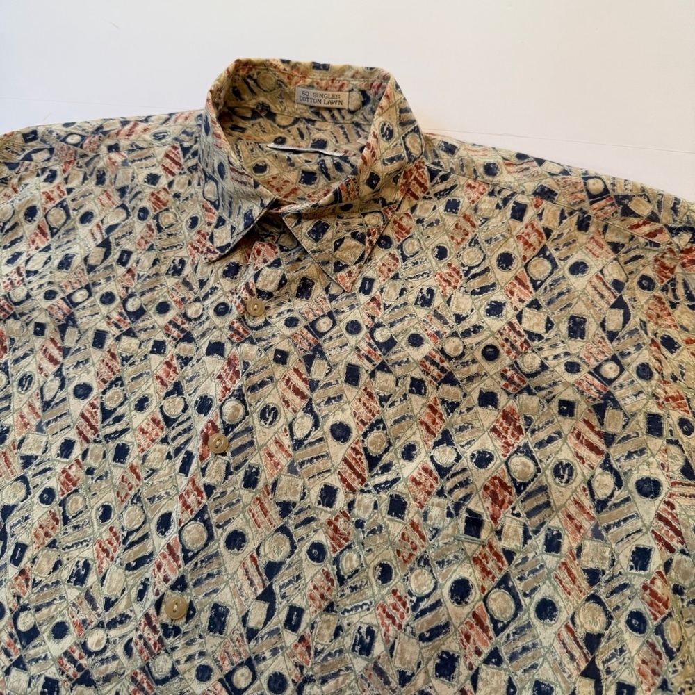 Men’s Burma Bibas Geometric Print Shirt Size Medium​​ - Picture 2 of 7